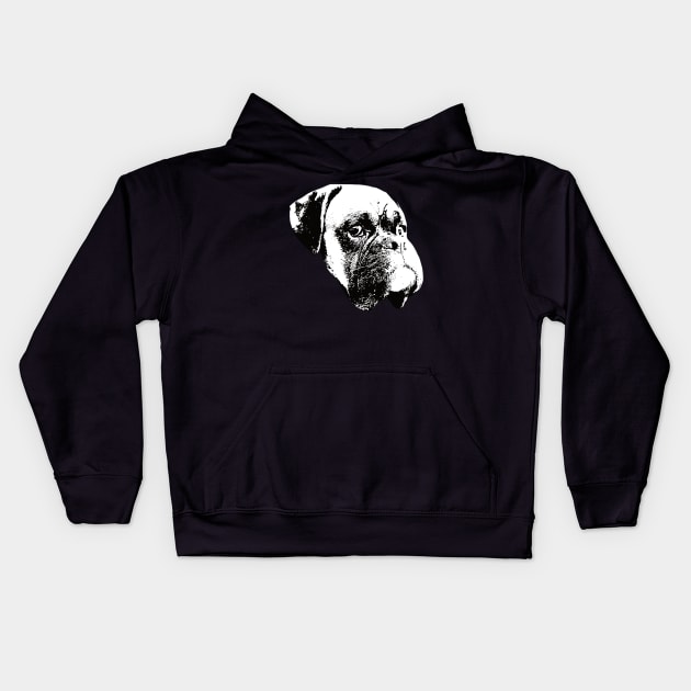 Boxer Dog - Boxer Christmas Gifts Kids Hoodie by DoggyStyles